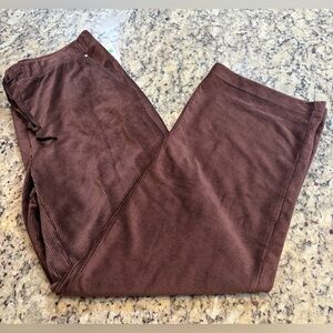 Sag Harbor Women's Brown Corduroy Wide Leg Pants